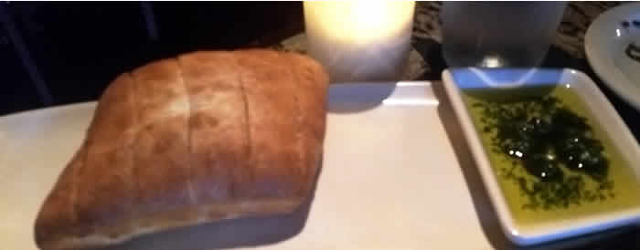 Homemade Bread & Oilve Oil, Basil Dip