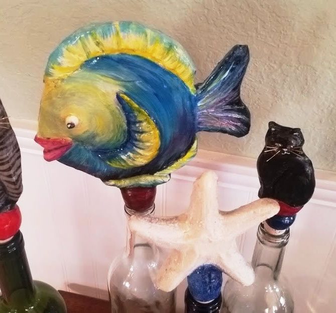 Handmade Fish & Cat wine corks
